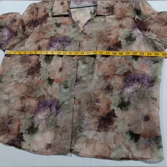 K Woman Women's (Size 24W) Green/Purple Floral Two-Piece Dress Set (NWT) - Picture 11 of 16